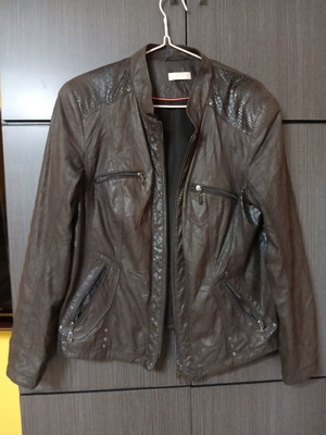Bonita faux leather jacket size 44 like new, brown