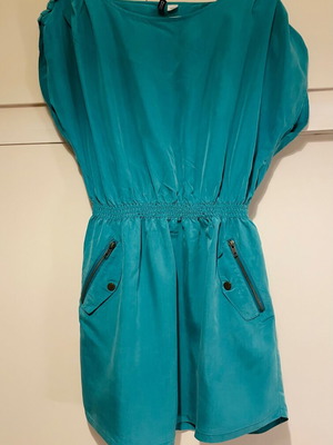 Turquoise summer dress above knee M H&M new
