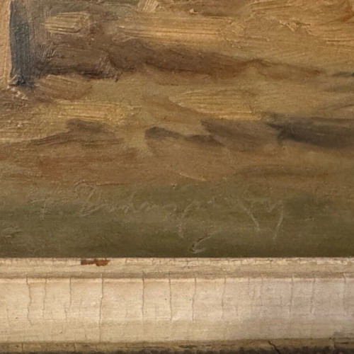 Dimitrelis painting like new, 29x39 cm with 54x44 cm frame