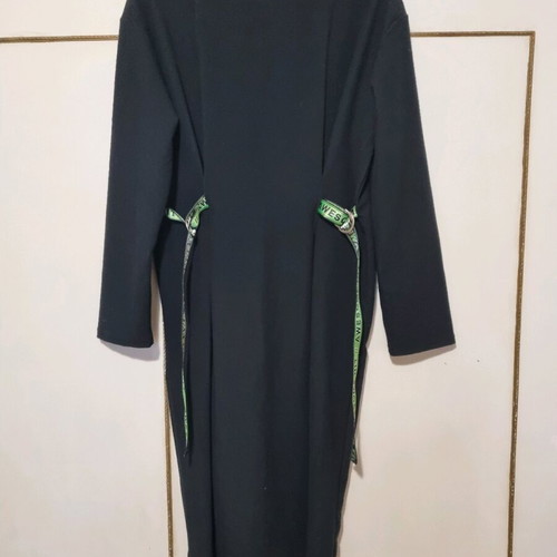 zara black green dress Slouch Waist Wool Dress | TOTÉME