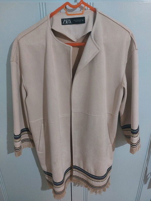 Zara suede vest like new, beige, size XS