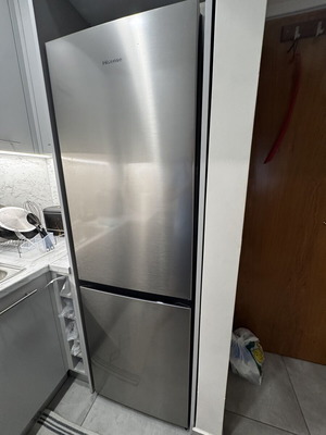 Hisense large silver refrigerator, like new