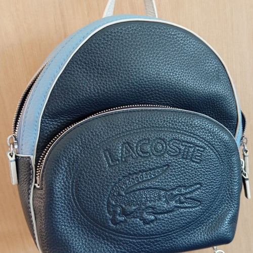Lacoste σακίδιο πλάτης σαν καινούργιο, άσπρο και μπλε δέρμα