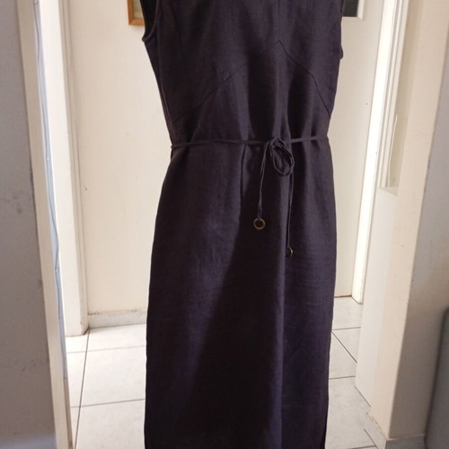 In Wear linen dress used, size 42, chocolate brown