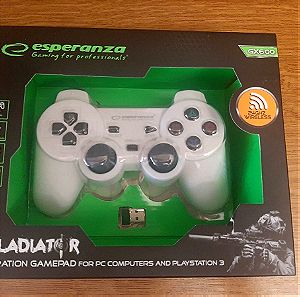 Esperanza Gladiator Ασύρματο Gamepad για PC / Sony playstation PS3 ασπρο ( white )