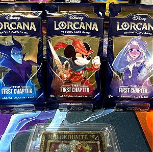 Disney Lorcana trading card game booster packs the first chapter art set(και τα τρια art μαζι)