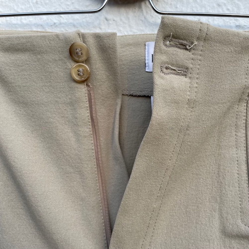 Lecomte fabric beige pants new, size 44 IT