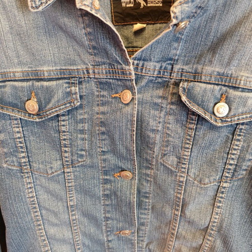 Vintage denim jacket used, light color, size M