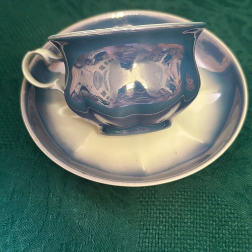 Korosten Russian Coffee Set Rainbow New Fine Porcelain