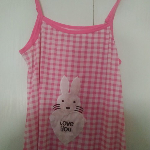 Nightgown new pink with adjustable strap
