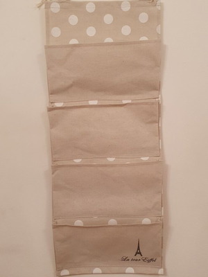 Canvas wall pockets used 82 x 32 cm
