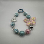 Handmade key chain Blue butterfly new