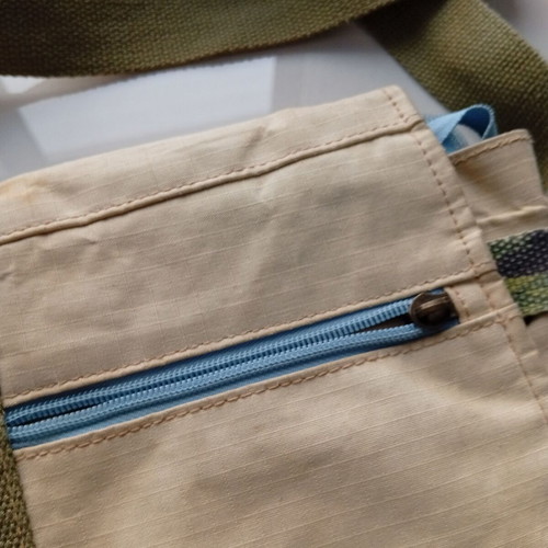 Sisley crossbody bag used beige and blue