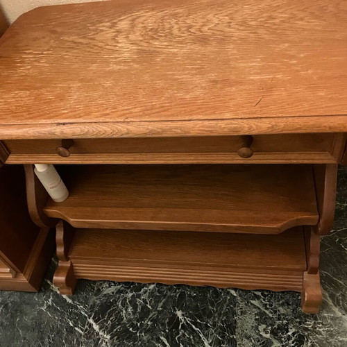 Wooden TV stand used