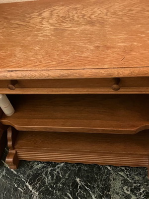 Wooden TV stand used