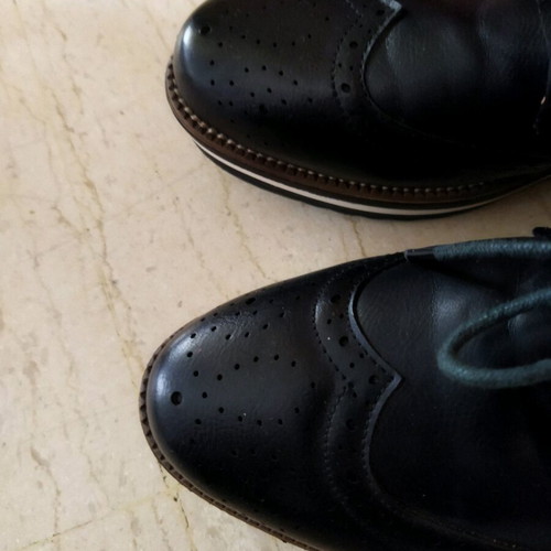 Oxford leather black shoes size 39 like new
