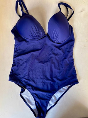 One-piece swimsuit like new, blue, sizes L and XL