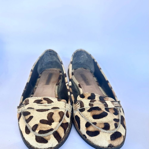 Zara animal print moccasins like new, size 40, beige