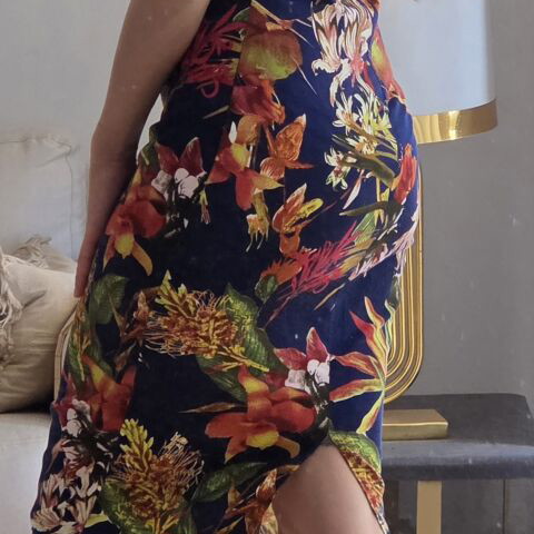 AX Paris Tropical Floral Halterneck Bodycon Dress new, colorful
