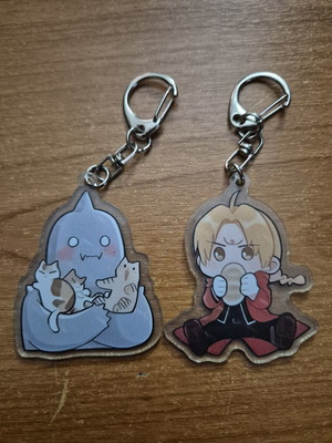 Ακρυλικά μπρελόκ Edward & Alphonse καινούργια, Fullmetal Alchemist