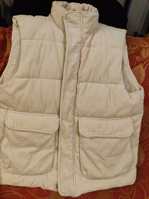 Zara corduroy sleeveless vest like new, size L-XL, beige