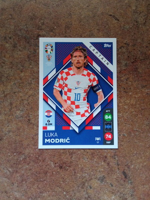 Колекционерска карта Luka Modric Topps Euro 2024 Match Attax