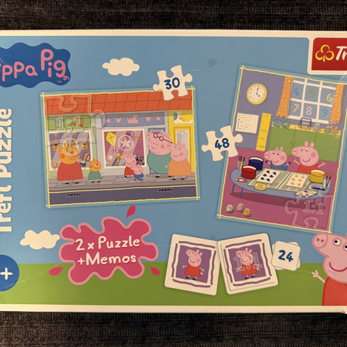 Σετ παζλ Peppa Pig Trefl με 2 παζλ και κάρτες μνήμης