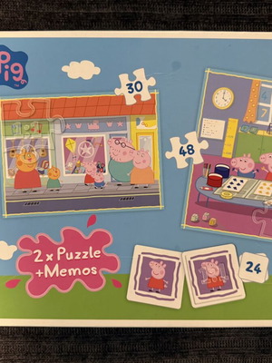 Σετ παζλ Peppa Pig Trefl με 2 παζλ και κάρτες μνήμης
