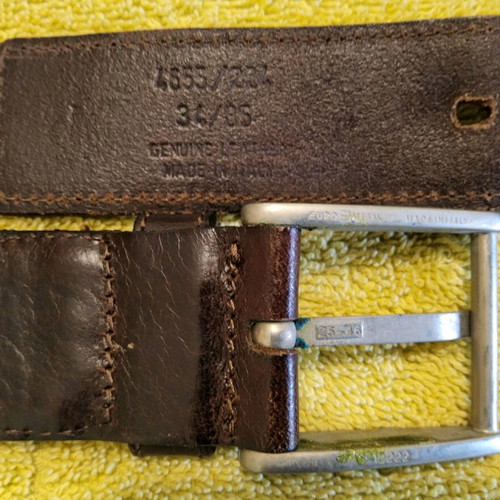 Women's belt used, brown, Made in Italy, length 99cm