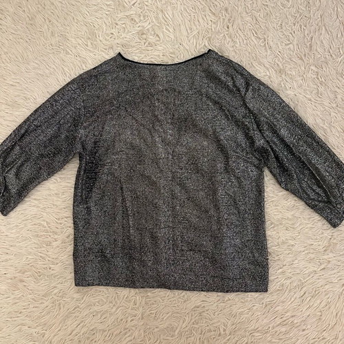 Silver blouse used, size M/L, three-quarter sleeve