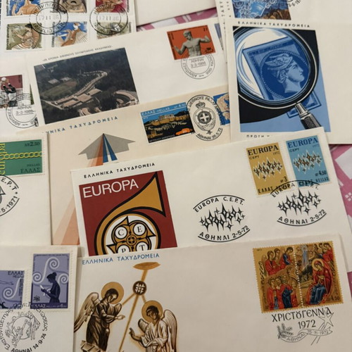 First Day Covers pack of 140, 80s-90s Greece