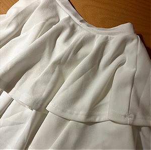 Άσπρη φούστα με λάστιχο, S (36)