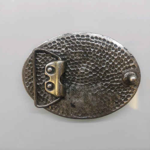 Vintage belt buckle with embossed rose like new, western/boho style