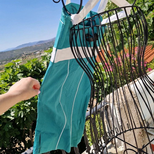 Raxevsky turquoise dress with white straps XS like new