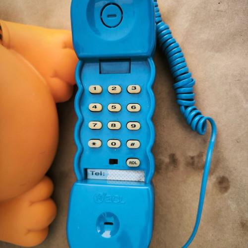 Garfield phone used, vintage, multicolor, wired