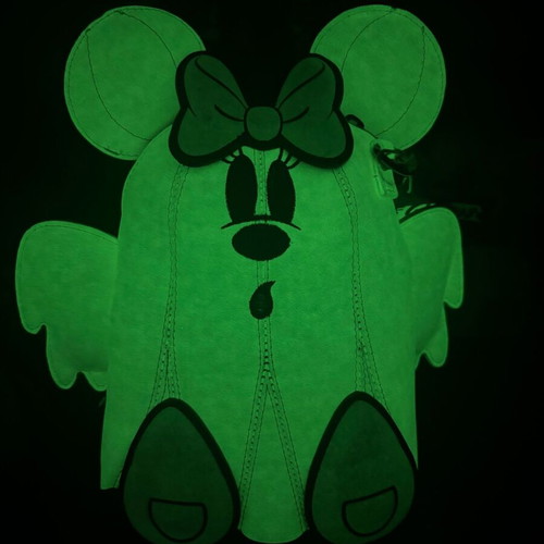 Loungefly Mickey & Minnie Ghost Glow in the Dark Figural Crossbody Bag