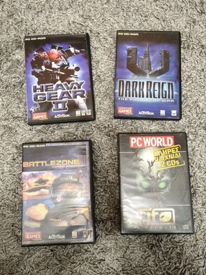 PC games old like new, CD-ROMs with Battlezone II, UFO Aftermath
