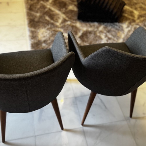 Milano De Armchairs Set of 2 with Ergonomic Backrest, Like New
