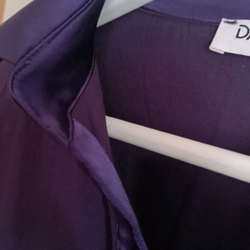 Blouse size L like new, purple with collar and buttons