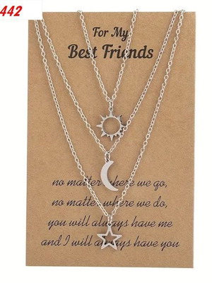 Necklace 442 silver stainless steel new