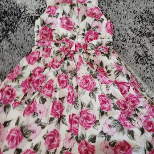 Next dress with pink roses like new, size 140 cm
