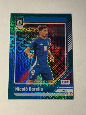 2024-25 Donruss Optic Teal Mojo Nicolo Barella card like new