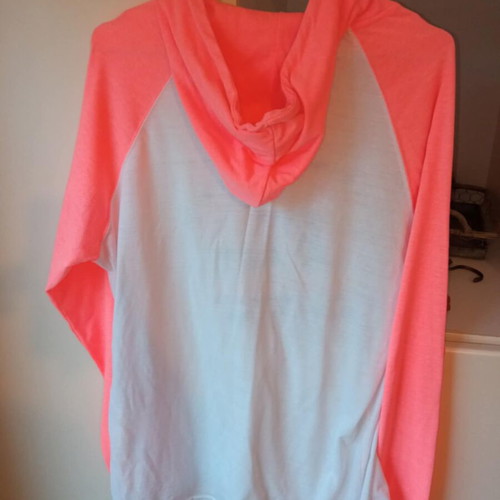 Unisex Surfing Style long-sleeve shirt pink white like new No L,M