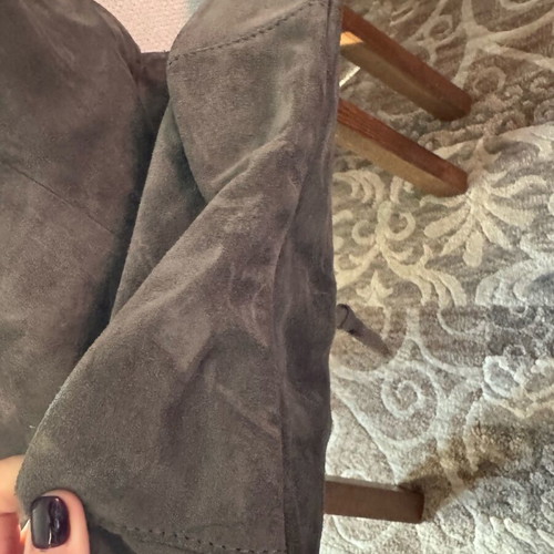 Glamazons gray suede backpack like new with inner zipper
