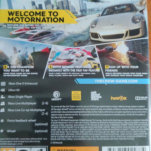 The Crew2 racing game new for Microsoft Xbox One