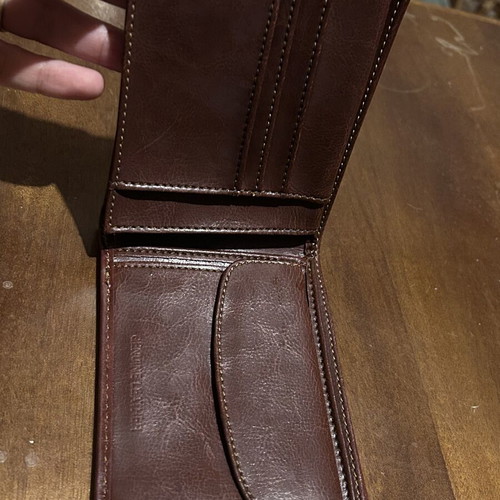 Diplomat brown leather wallet, new with box