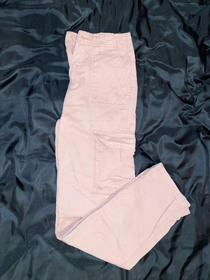Stradivarius pink cargo pants like new, size XXS