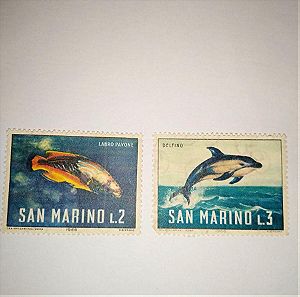 2 γραμματόσημα ΣΑΝ Μαρίνο (παλιά)