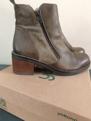Yokono anatomical ankle boots like new, khaki