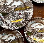 7 Vintage Πιάτα, Quiet Day, W. H. GRINDLEY, Staffordshire England